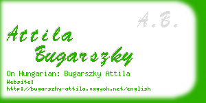 attila bugarszky business card